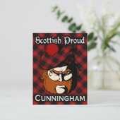 Carte postale écossaise Clan Cunningham Tartan (Debout devant)