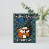Carte postale écossaise Clan Douglas Tartan (Debout devant)