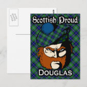 Carte postale écossaise Clan Douglas Tartan (Devant / Derrière)