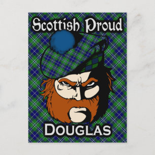 Carte postale écossaise Clan Douglas Tartan