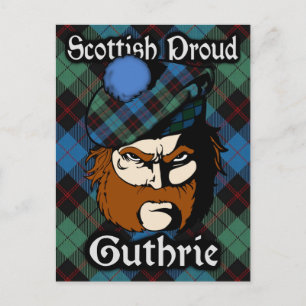 Carte postale écossaise Clan Guthrie Tartan