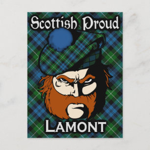 Carte postale écossaise Clan Lamont Tartan