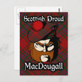 Carte postale écossaise Clan MacDougall Tartan (Devant / Derrière)
