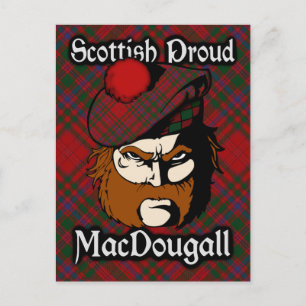 Carte postale écossaise Clan MacDougall Tartan