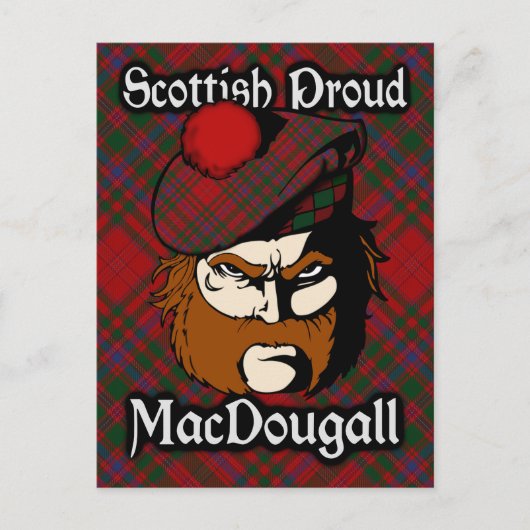 Carte postale écossaise Clan MacDougall Tartan (Devant)