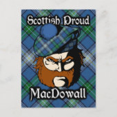 Carte postale écossaise Clan MacDowall Tartan (Devant)