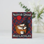 Carte postale écossaise Clan MacLachlan Tartan (Debout devant)