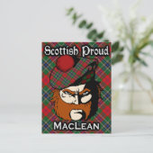 Carte postale écossaise Clan MacLean Tartan (Debout devant)