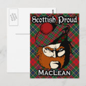 Carte postale écossaise Clan MacLean Tartan (Devant / Derrière)