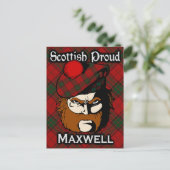 Carte postale écossaise Clan Maxwell Tartan (Debout devant)