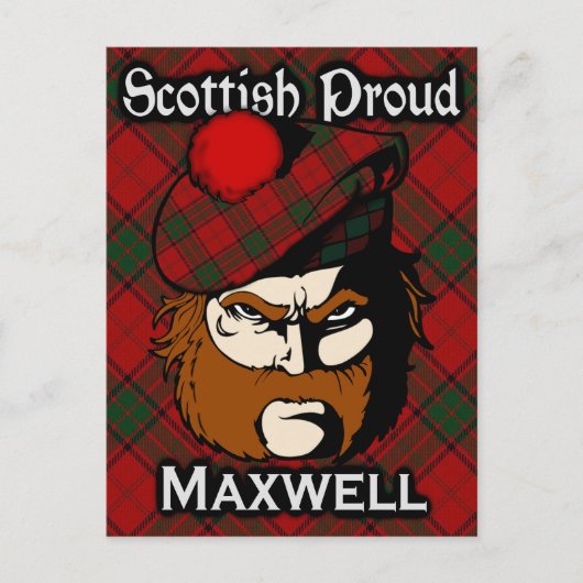 Carte postale écossaise Clan Maxwell Tartan (Devant)