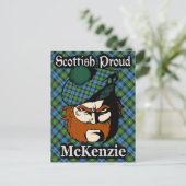 Carte postale écossaise Clan McKenzie Tartan (Debout devant)