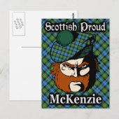 Carte postale écossaise Clan McKenzie Tartan (Devant / Derrière)