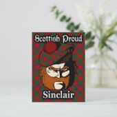 Carte postale écossaise Clan Sinclair Tartan (Debout devant)