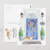 Carte postale écossaise de transport de chats plié (Devant / Derrière)