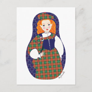 Carte postale écossaise Matryoshka