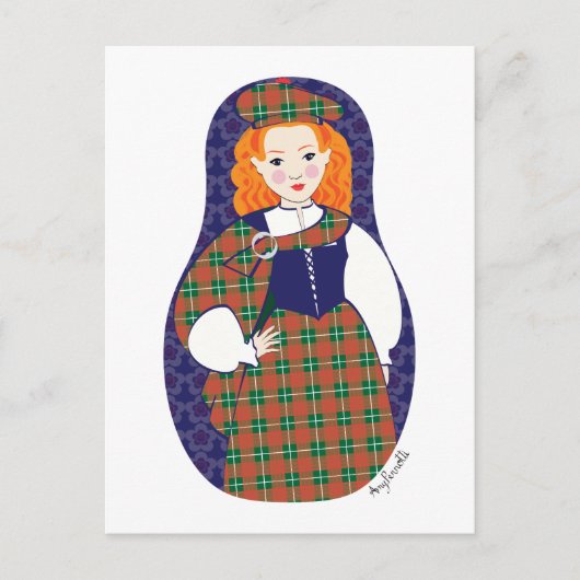 Carte postale écossaise Matryoshka (Devant)
