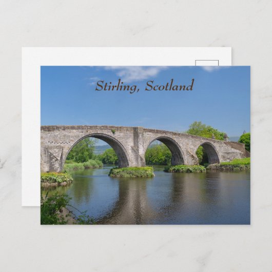 Carte postale écossaise Stirling Bridge (Devant / Derrière)