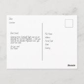 Carte postale écossaise Watercolor Highland (Dos)