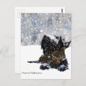 Carte Postale Ecosse dans la neige (Devant / Derrière)