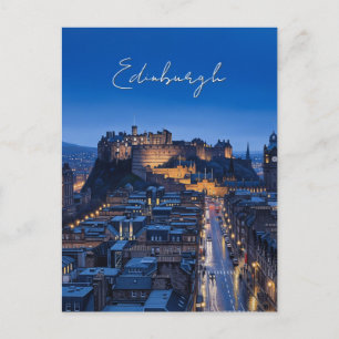 Carte Postale Ecosse Édimbourg Castle Night