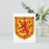 Carte Postale Écosse Lion Rampant Bouclier (Debout devant)