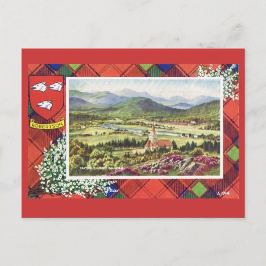 Carte Postale Ecosse vintage, Robertson, Balmoral (Devant)