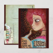 Carte Postale "Écoute" (Devant / Derrière)