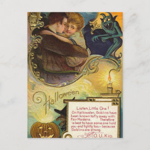 Carte Postale Écoute Little One sur Halloween