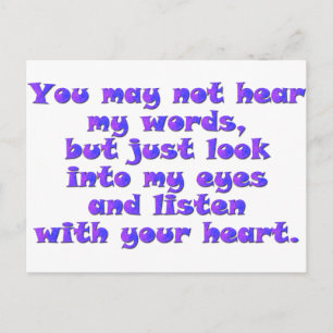 Carte Postale Écoute ton coeur
