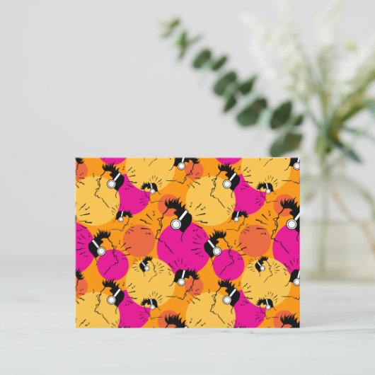 Carte Postale Écouter et chanter (Debout devant)