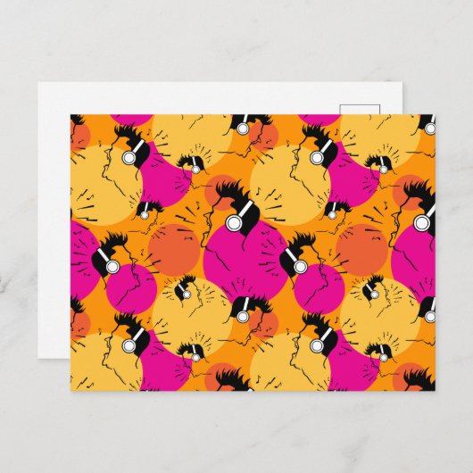 Carte Postale Écouter et chanter (Devant / Derrière)