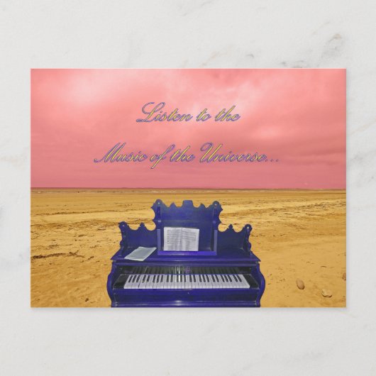 Carte Postale Ecouter la musique de l'univers Art Postcard (Devant)