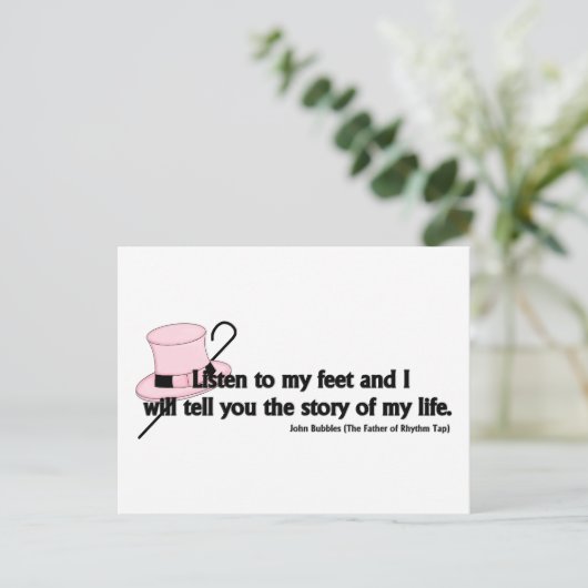 Carte Postale Écouter le devis de mon pied (Debout devant)