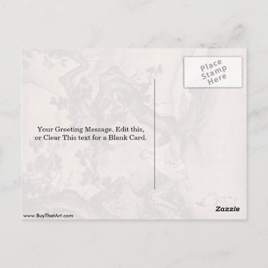 Carte Postale Écouter Le Vent Dans Les Pins Par Ma Lin (Dos)