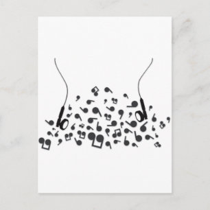 Carte Postale Écouteurs