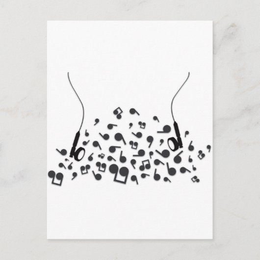 Carte Postale Écouteurs (Devant)