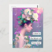Carte Postale Écoutez la musique de votre âme | (Devant / Derrière)
