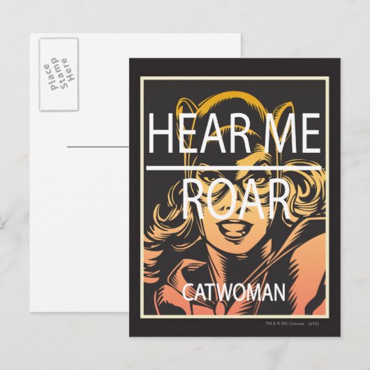 Carte Postale Écoutez-moi Roar (Devant / Derrière)