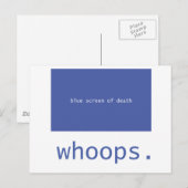 Carte Postale Écran bleu de la mort - salope ! (Devant / Derrière)