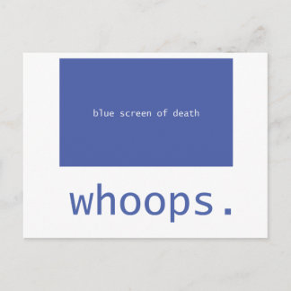 Carte Postale Écran bleu de la mort - salope !