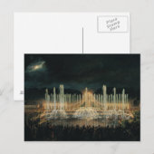 Carte Postale Ecran de fontaine éclairé (Devant / Derrière)