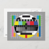 Carte Postale écran de test TV (Devant / Derrière)