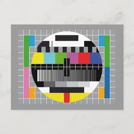 Carte Postale écran de test TV (Devant)