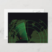 Carte Postale Écran radar rétro (Devant / Derrière)
