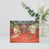 Carte Postale Écran vaudou Têtes réduites (Debout devant)