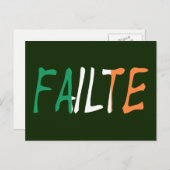 Carte Postale Écrasement superposé sur le drapeau irlandais pccn (Devant / Derrière)