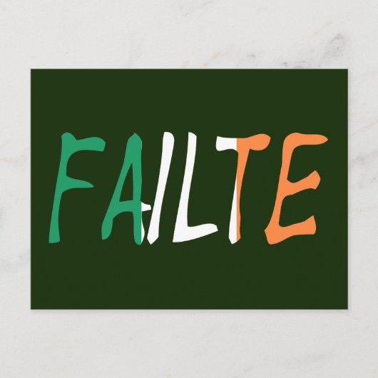 Carte Postale Écrasement superposé sur le drapeau irlandais pccn (Devant)