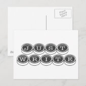 Carte Postale Écrire juste (Devant / Derrière)