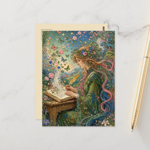 Carte Postale Écrire le monde Art nouveau